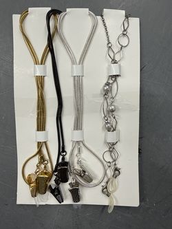 Decorative lariat-style eyeglass necklaces (eyeglass chains or leashes) - Lot of 4