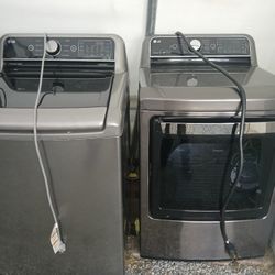 Lg Washer And Dryer Set Electric Topload 