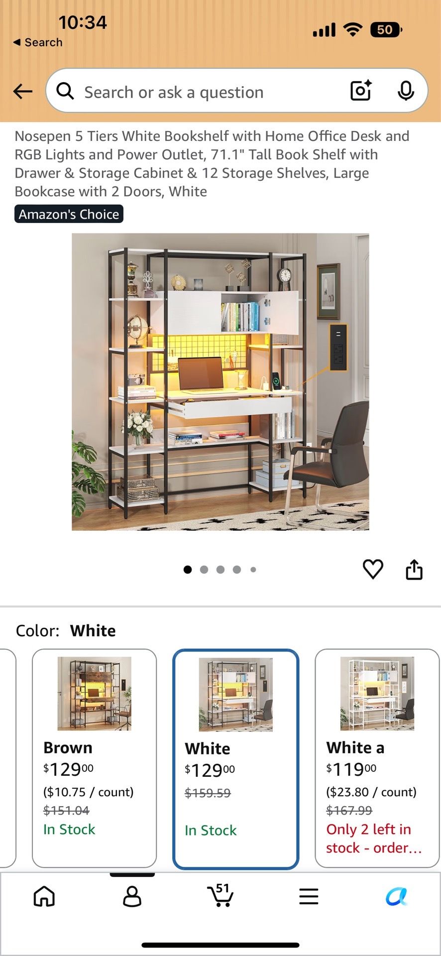 COMPUTER DESK WITH SHELVES