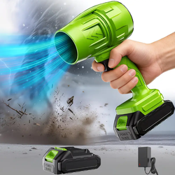 Cordless Portable Storm Blower, Powerful Blower, Rechargeable Turbojet Fan, Equipped with Multiple Rechargeable Batteries, High-Capacity Batteries, Hi