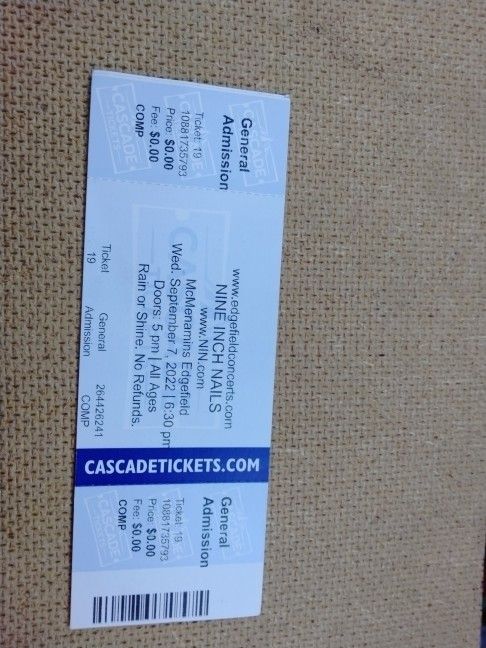 Nine Inch Nails I Got One Ticket Left Last One 250 Come Pick It Up Enjoy Yourself This Is Your Last Chance How You Doing