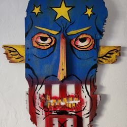 Mr. Americana • Painting On Wood • captain america Marvel DC