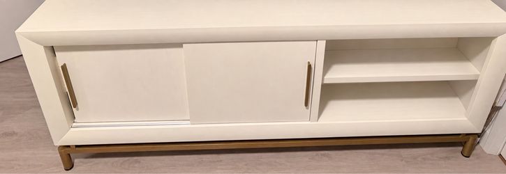 Modern White & Gold Storage Console / Sideboard