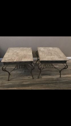 Coffee Table & Matching End Tables - Marble Top