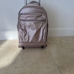 Kipling Pink Pearl Backpack On Wheels 