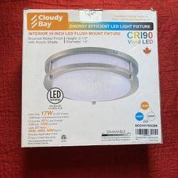 Cloudy Bay 10-inch LED flush mount light fixture