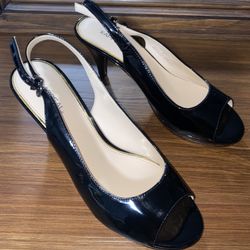 🖤 Elegant XAPPEAL Black Slingback Heels – Size 9 – Perfect for Fall Glam
