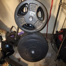 1"  Plate Weights 275lbs (210lbs Steel Plates,65lbs Plastic W/sand)