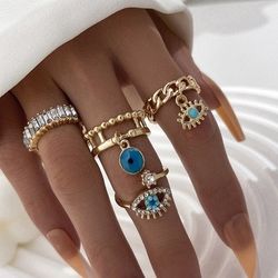 Bohemian Turquoise Midi ring set