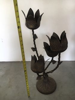 High end heavy duty metal indoor/ outdoor candleholder