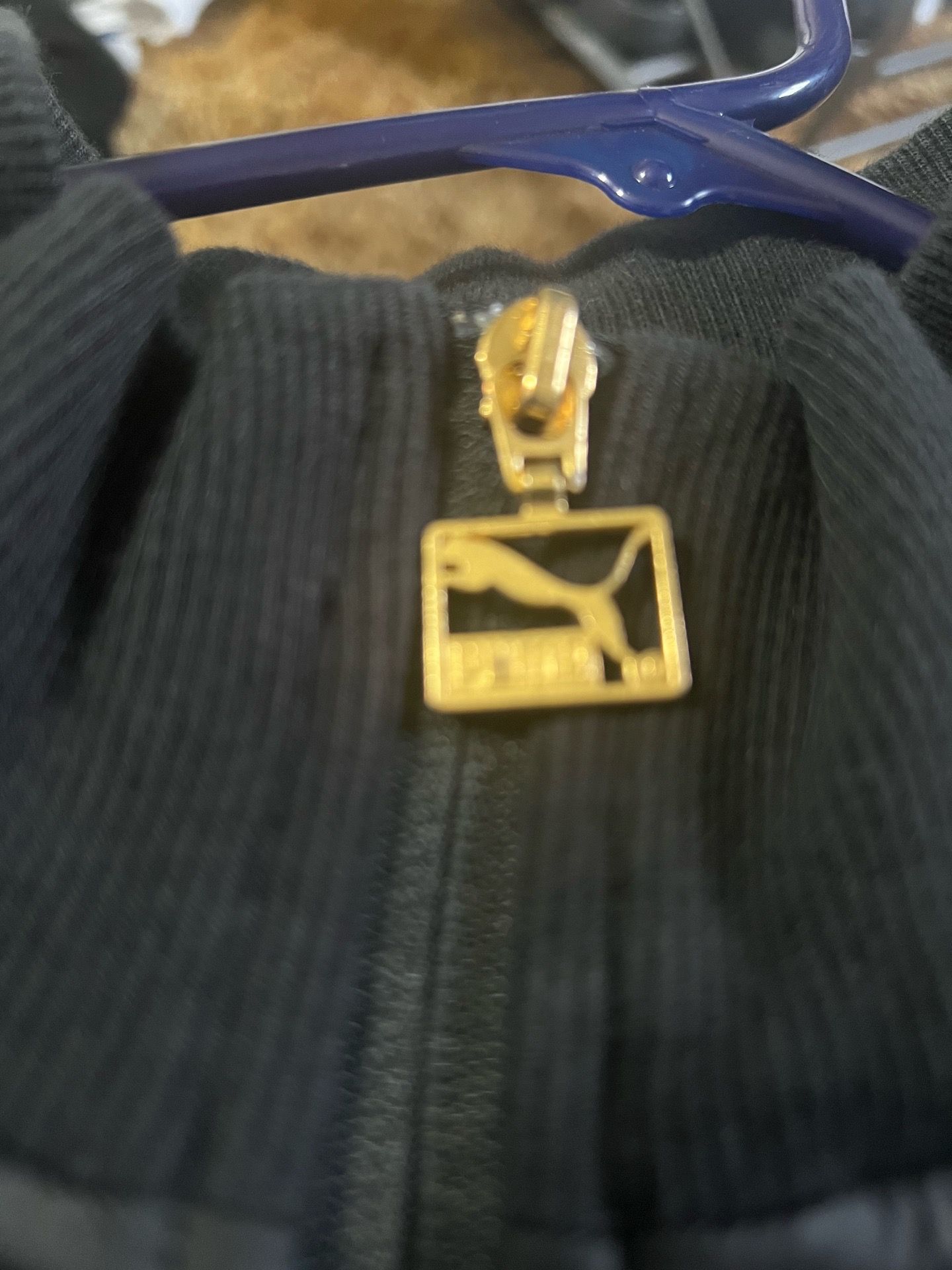 Men’s Black & Gold Puma Jacket