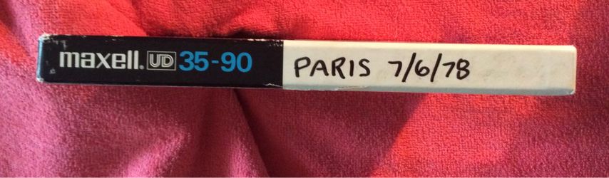 REEL TO REEL RARE TAPE BOB DYLAN WORLD TOUR PARIS JULY 6 1978 PAVILLON DE PARIS