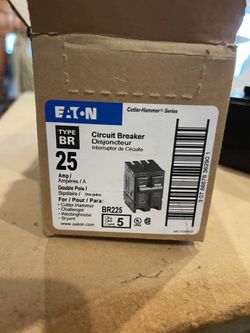 Eaton Breakers 25amp 2-pole