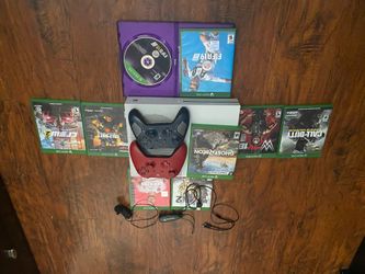 Xbox One With Controllers And Games