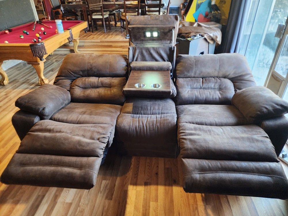 Electric Recliner and Matching Sofa Set