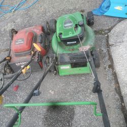 2 Non Working Lawnmowers 