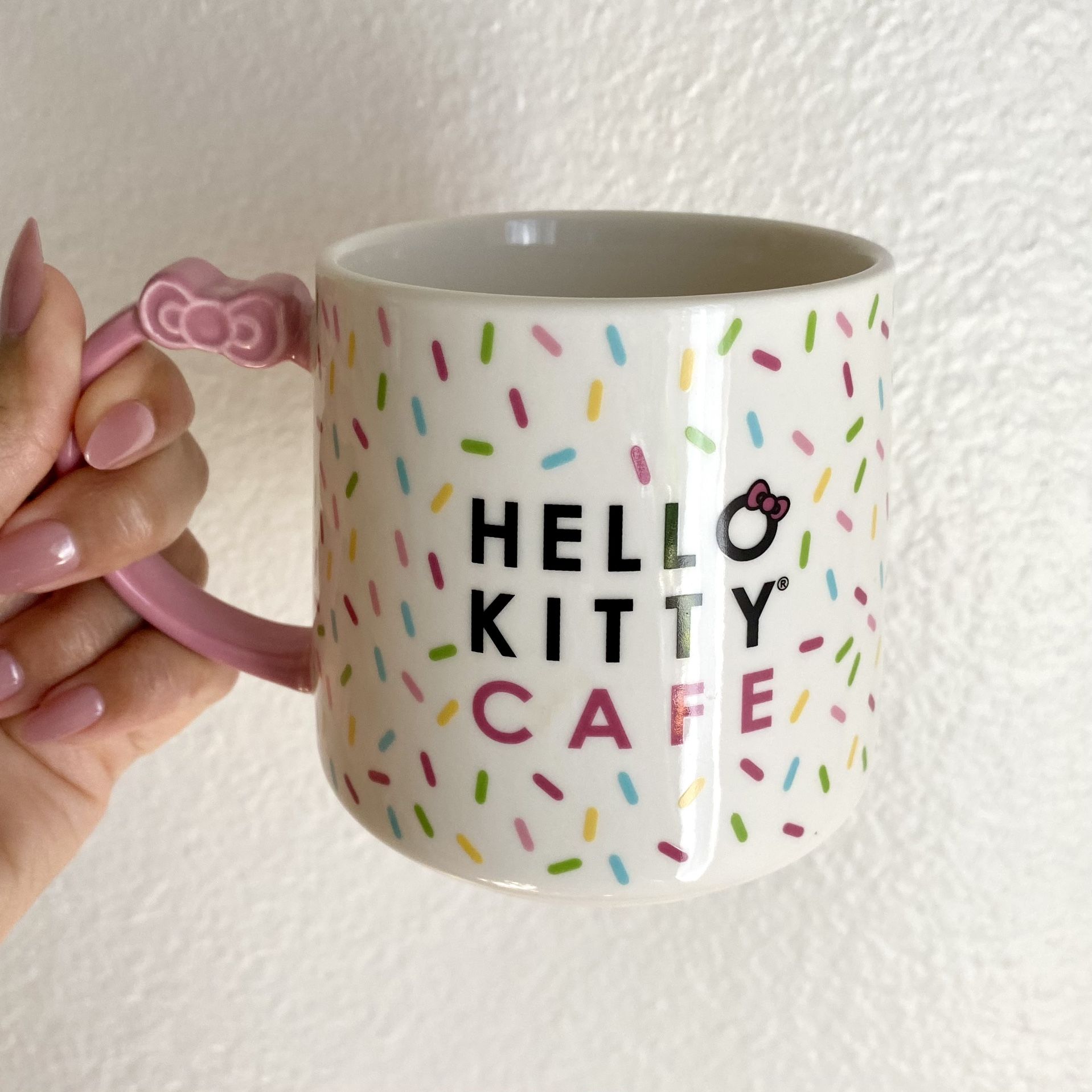 Hello Kitty Cafe Exclusive Sanrio Mug Pink Sprinkles 2021