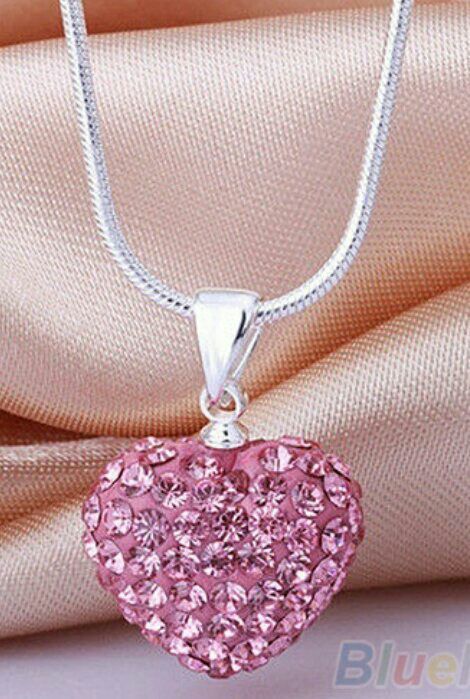 Pink Crystal Heart Pendant For In El Paso Tx Offerup Pink Crystal Heart Pendant