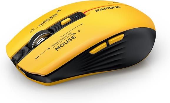 Rapique Ergonomic Design Wireless Mouse Yellow *New*