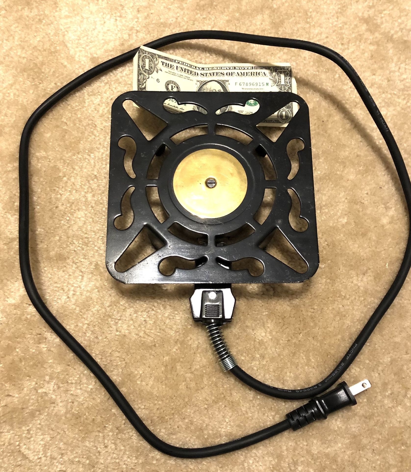 Saben Glass Co ELECTRIC TRIVET Antique Scent Warmer