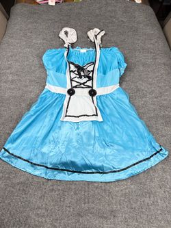 Alice in Wonderland Costume Womens 2X Blue Dress with Apron - Halloween