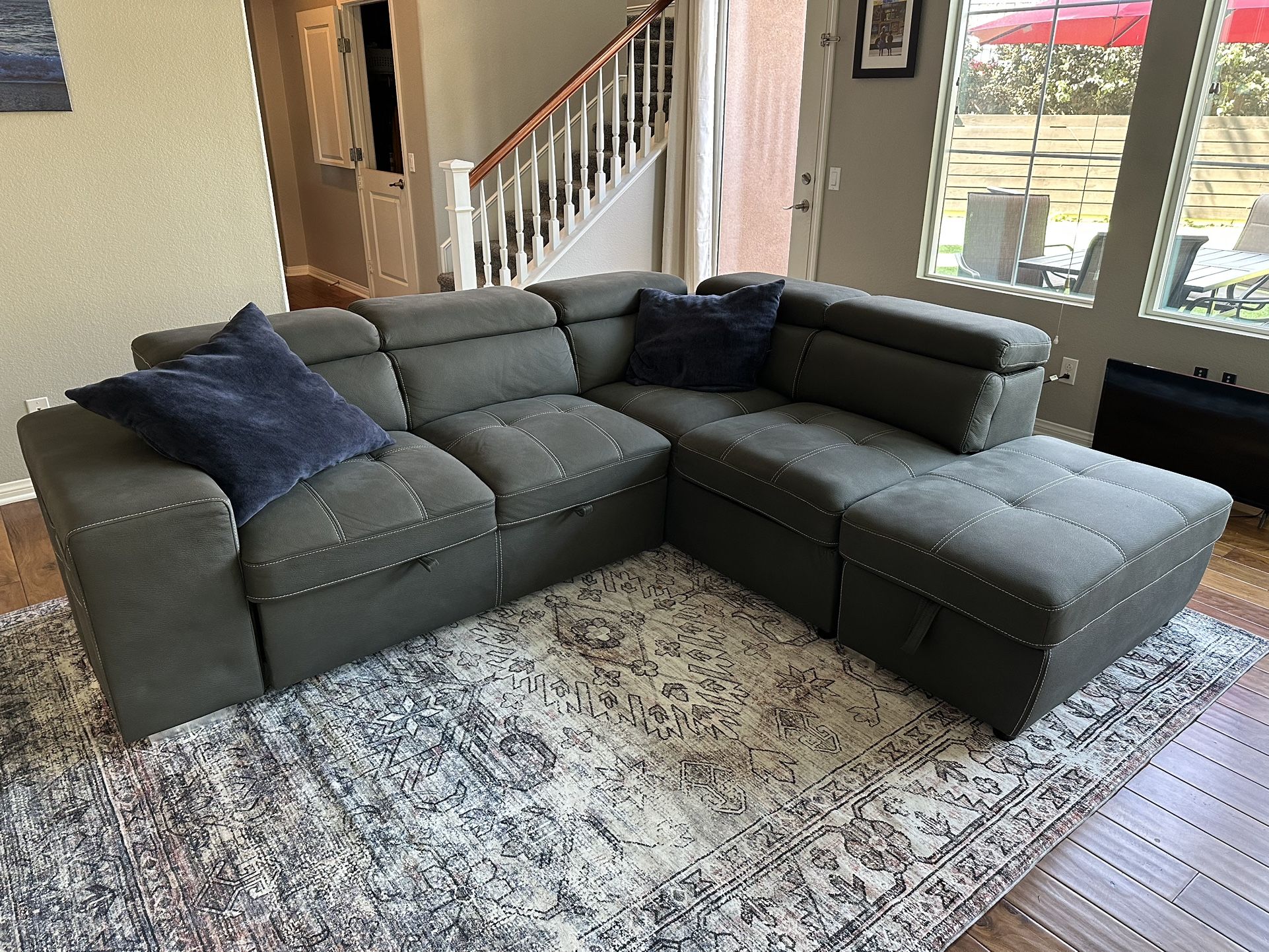 THSUPER 104 Inch Sectional Sleeper Sofa!