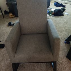 Clothe Grandma Rocking Chair With Hidden  Compartment