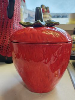 Vintage Strawberry Cookie Jar