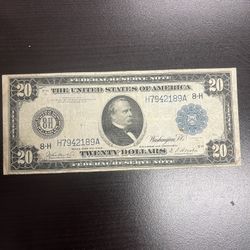1914 $20 Silver Certificate Old Large Size Currency
