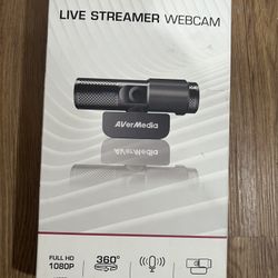 AVerMedia Live Streamer Cam 313 - Full HD 1080P Webcam with Privacy Shutter, Dual Microphone, 360 Degree Swivel for Video Conference - NDAA Compliant
