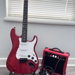 Lyx Pro 39 inch tranparent guitar and LyxPro 20 watts Speaker