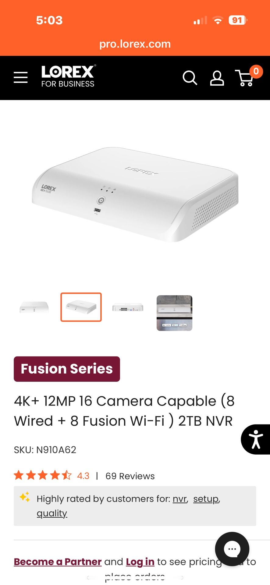Lorex Fusion 4k Ulta HD NVR
