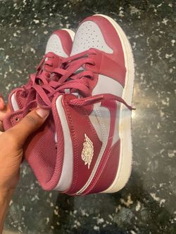 Air Jordan 1 Mid Red White Sneakers