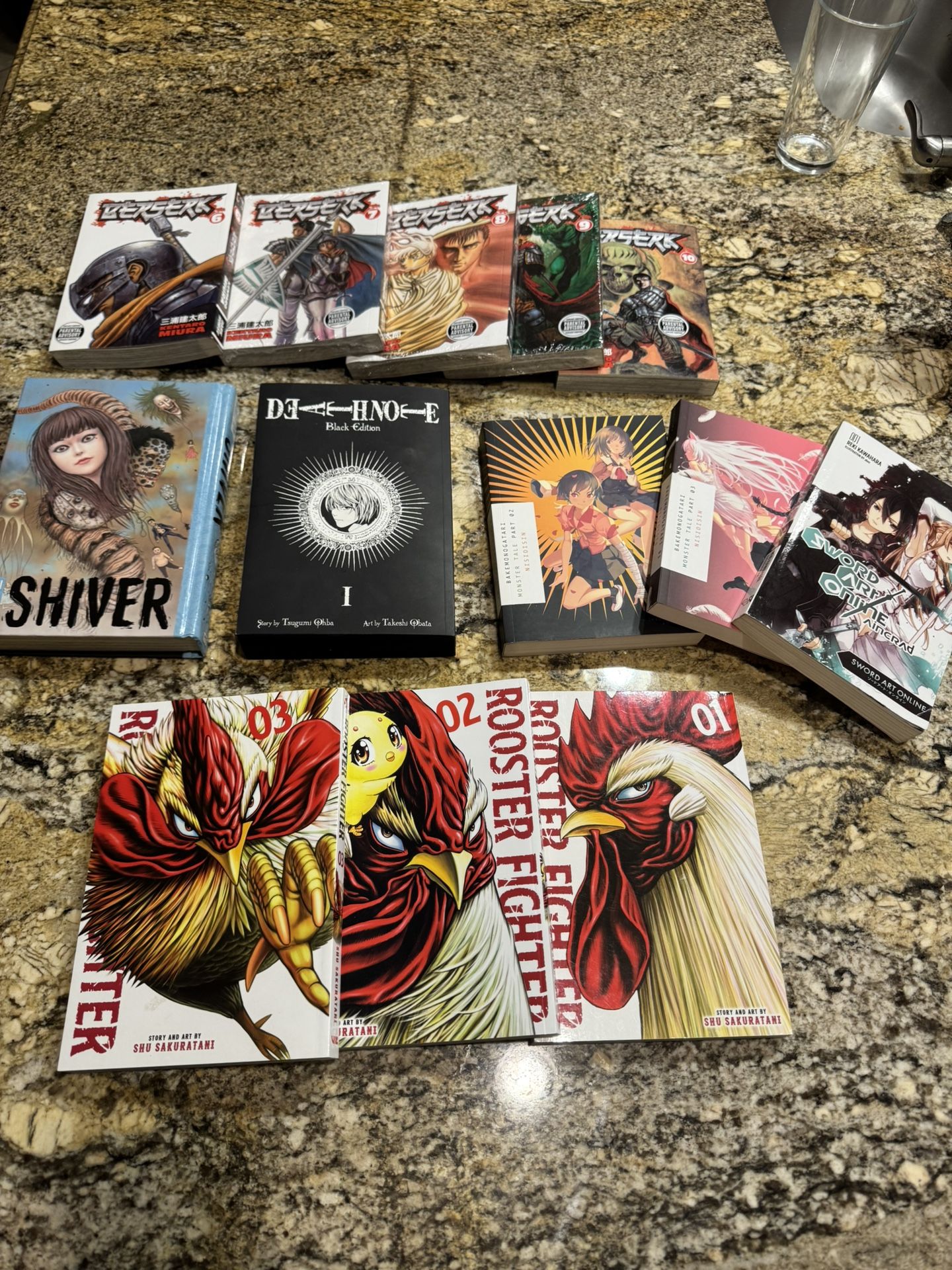 Manga Collection - Rooster Fighter - Shiver - Deathnote - Berserk 