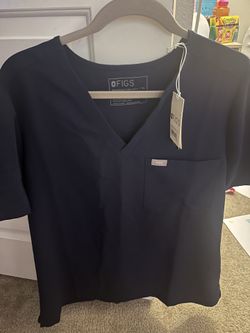 Figs XL Navy Blue Scrub Top