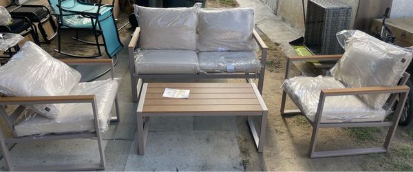 New aluminum outdoor patio set