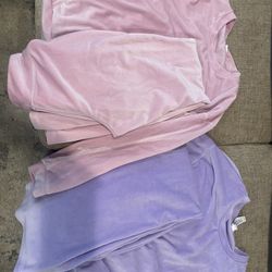 Pink And Purple Velour Sets