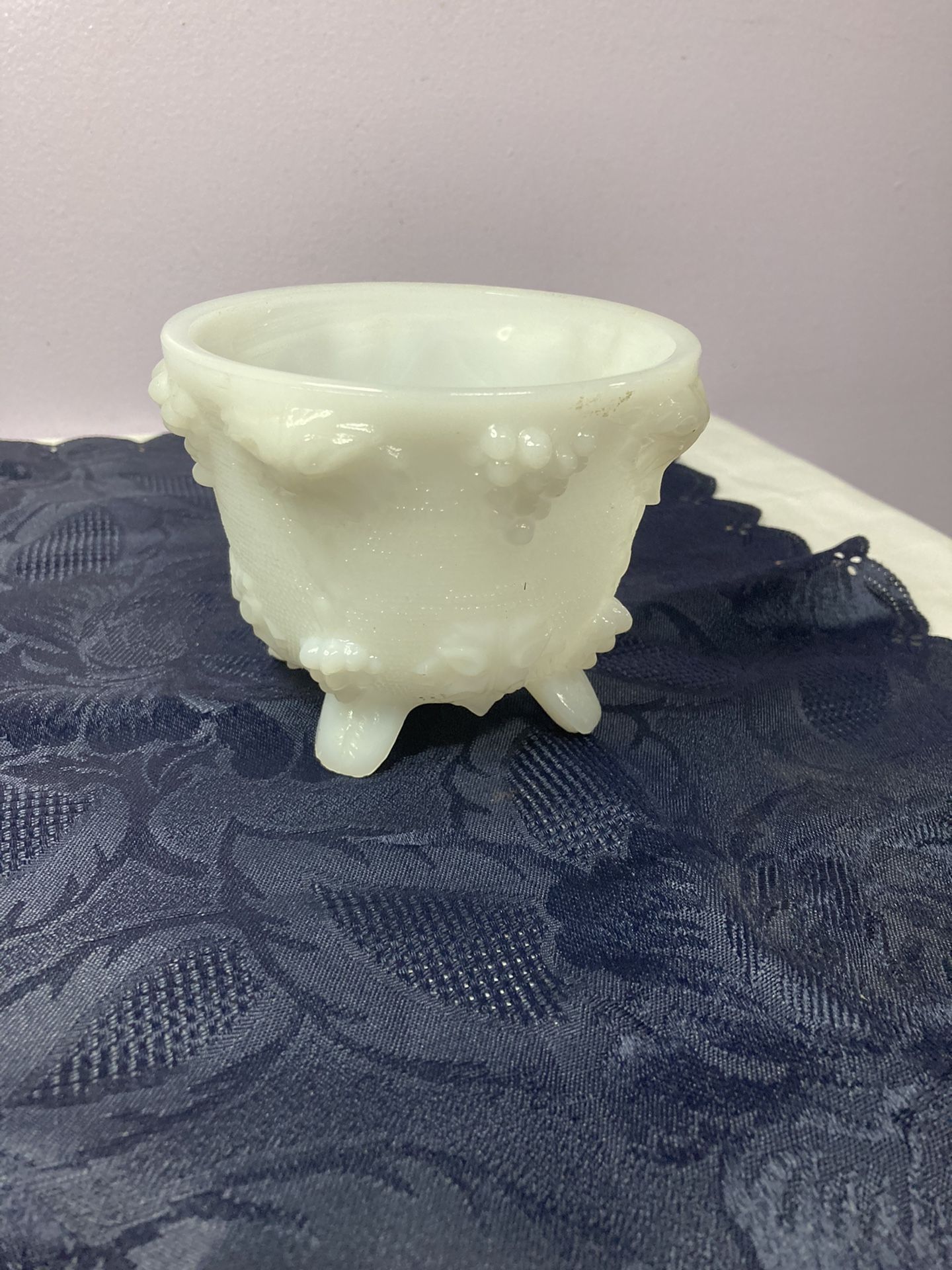 Footed Milk Glass Dish