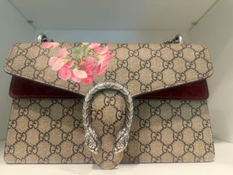 Authentic Gucci GG Monogram Tiger Head Shoulder Bag