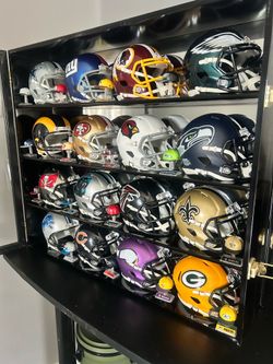All NFL 32 teams mini Helmets with display cases