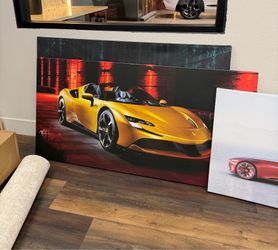 5 Canvas Wall Art Prints – Luxury/Car Theme – $100 OBO