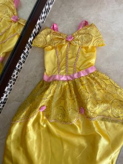 Girls princess belle yellow pink Halloween costume