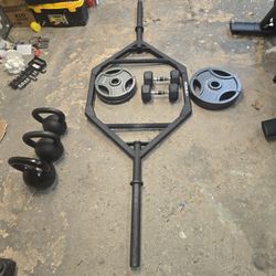 Peleton Bike And Assorted Wieghts For Sale 