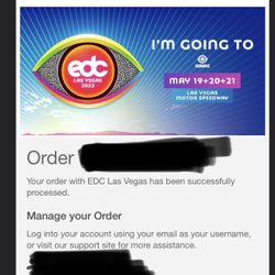 2 GA EDC 2023 Tickets. Las Vegas 