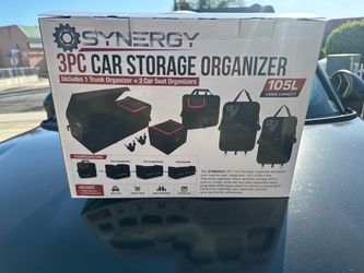 NEW Synergy 3-Piece Car Trunk & Seat Organizer – 105L