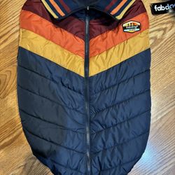 Fabdog Chevron Navy Dog Jacket 22. Large. New