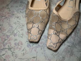 Gucci crystal sling backs