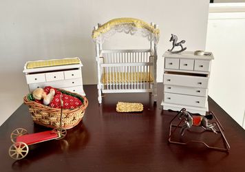 Dollhouse Furniture Nursery Set w/Accessories 