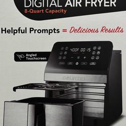 Air Fryer NEW IN SEALED BOX Gourmia 8 Quart Stainless Steel Digital Air Fryer