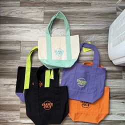 Trader Joes Mini Tote Bags Lot (5)